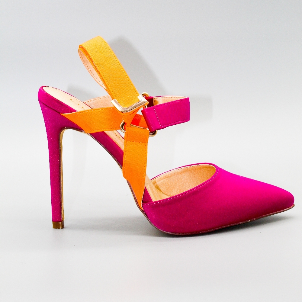 Multi Elastic Ankle Straps Stiletto US 8.5